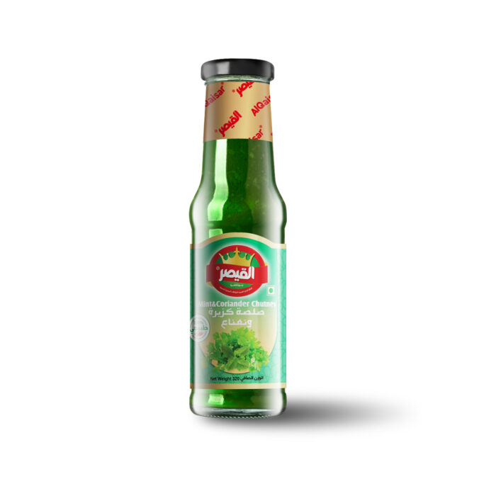 AlQaisar Mint & Coriander Chutney Glass Bottle 300g